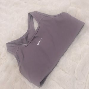 Nike Small mauve colored breathable removable padding racer back sports bra